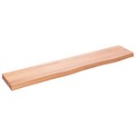 vidaXL Étagère murale marron clair 100x20x4cm bois chêne massif traité