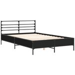 vidaXL Cadre de lit sans matelas noir 140x200 cm