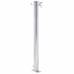 vidaXL Colonne à eau de jardin 80 cm acier inoxydable rond
