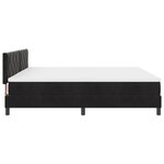 vidaXL Lit Box Spring avec Matelas Noir 200x200 cm Velours