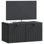 vidaXL Meuble TV mural Noir 59 5 x 31 x 30 cm Bois d'ingénierie
