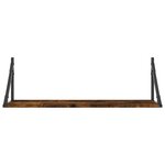 vidaXL Étagères murales 2Pièces chêne fumé 80x25x25 5cm bois d'ingénierie