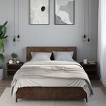 vidaXL Tables de chevet 2Pièces chêne marron 40x30x40cm bois d'ingénierie