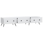 vidaXL Meuble TV Blanc 147 x 34 5 x 30 cm Bois d'ingénierie