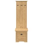 vidaXL Meuble de couloir BODO Marron miel 50 x 40 x 156 7 cm