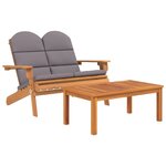 vidaXL Ensemble de salon de jardin Adirondack 5 Pièces bois acacia solide