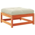 vidaXL Salon de jardin 6 Pièces avec coussins cire marron bois pin massif