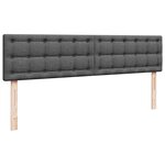 VidaXL Cadre de lit ottoman avec matelas gris foncé 160x200cm tissu