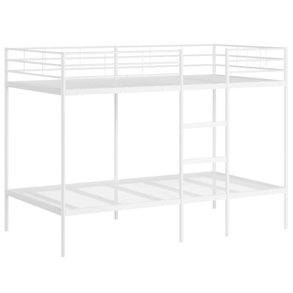 VidaXL Lit superposé sans matelas blanc 107x203 cm acier