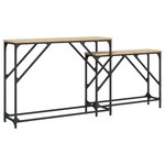 vidaXL Tables console gigognes 2 Pièces chêne sonoma bois d'ingénierie