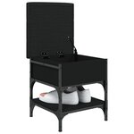 vidaXL Banc à chaussures noir 42x42x45 cm bois d'ingénierie