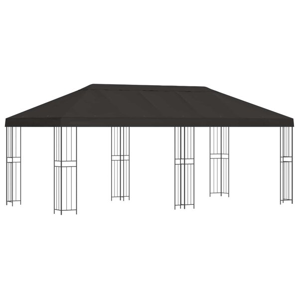 vidaXL Gazebo avec murs latéraux 6 x 3 m Anthracite Polyester et Acier