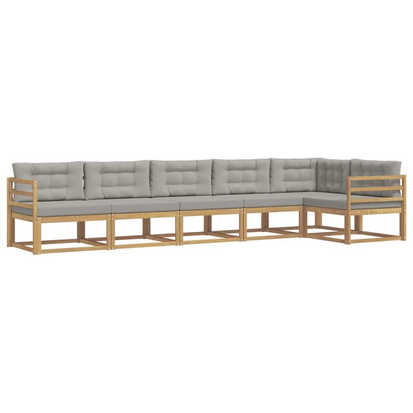 vidaXL Ensemble de canapés d'extérieur 4 pc Blanc et gris clair
