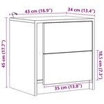 vidaXL Armoire de chevet avec lumières LED blanc bois d'ingénierie