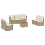 vidaXL Salon de jardin avec coussins 8 Pièces beige résine tressée
