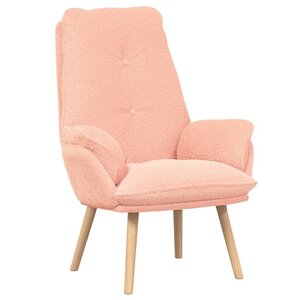 vidaXL fauteuil Rose 61 x 78 x 98 cm Tissu Sherpa