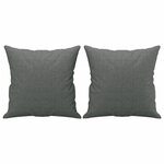 vidaXL Ensemble de canapés 2 Pièces coussins gris foncé tissu