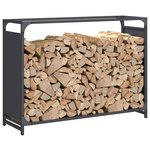 vidaXL Portant de bois chauffage anthracite 90x28x65 cm