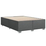 vidaXL Sommier à lattes de lit avec matelas Gris foncé 140x200cm Tissu