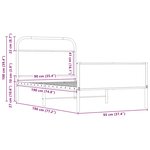 vidaXL Cadre de lit sans matelas 90x190cm chêne sonoma bois ingénierie
