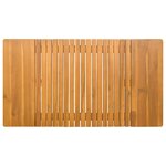vidaXL Tapis de bain Uni Marron 100 x 55 cm bois