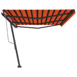 vidaXL Auvent automatique sur pied 600x300 cm Orange/marron