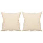 vidaXL Canapé 3 places avec oreillers beige 180 cm tissu microfibre