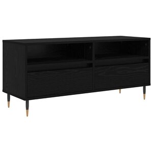 vidaXL Meuble TV avec tiroir Chêne noir 100 x 34 5 x 44 5 cm