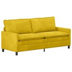 vidaXL Canapé Jaune 196 x 81 x 87 5 cm Velours