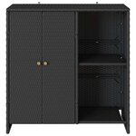 vidaXL Armoire de rangement avec étagère Noir 100 x 36 x 102 cm Rotin