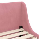 vidaXL Cadre de lit pour enfants avec tête de lit Rose 90 x 200 cm