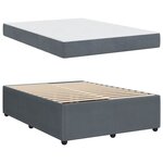 vidaXL Cadre de lit avec matelas Autre Gris foncé 140 x 200 cm Velours