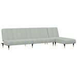 vidaXL Ensemble de canapés 2 Pièces gris clair velours