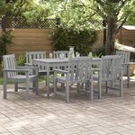 Chaises de Salle à Manger de Jardin vidaXL 6 Pièces Gris clair 65.5x55.5x88 cm HDPE