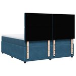 vidaXL Sommier à lattes de lit et matelas Bleu foncé 180x200cm Velours