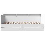 vidaXL Lit de jour avec tiroirs sans matelas blanc 90x190 cm