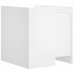 vidaXL Table de chevet blanc 45x50x50 cm bois d’ingénierie