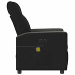vidaXL Fauteuil de massage inclinable électrique Noir Tissu
