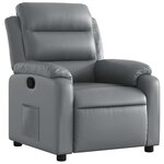 vidaXL Fauteuil inclinable Gris Similicuir