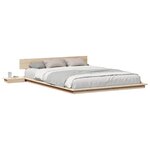 vidaXL Cadre de lit Marron 150 x 200 cm bois