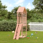 vidaXL Maisonnette de jeu avec mur d'escalade bois massif Douglas
