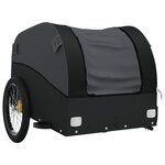 vidaXL Remorque de vélo noir 45 kg fer
