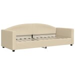 vidaXL Lit de repos sans matelas crème 80x200 cm tissu