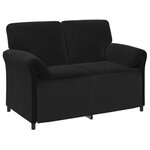 vidaXL Sofa 2 places Noir 138 x 83 x 95 cm Velours