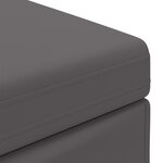 vidaXL Tabouret Gris Cuir Synthétique et Bois Composite