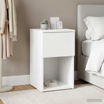 vidaXL Armoire de lit Blanc 29 x 31 5 x 49 cm Bois d'ingénierie