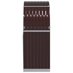 vidaXL Porte-bûches marron 80x45x120 cm acier galvanisé