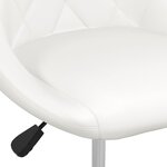 vidaXL Tabouret de bar Blanc Similicuir