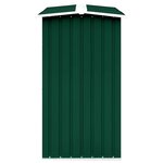 vidaXL Abri de stockage de bois Acier galvanisé 330x92x153 cm Vert