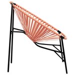 vidaXL Chaise œuf de jardin noir et orange résine tressée